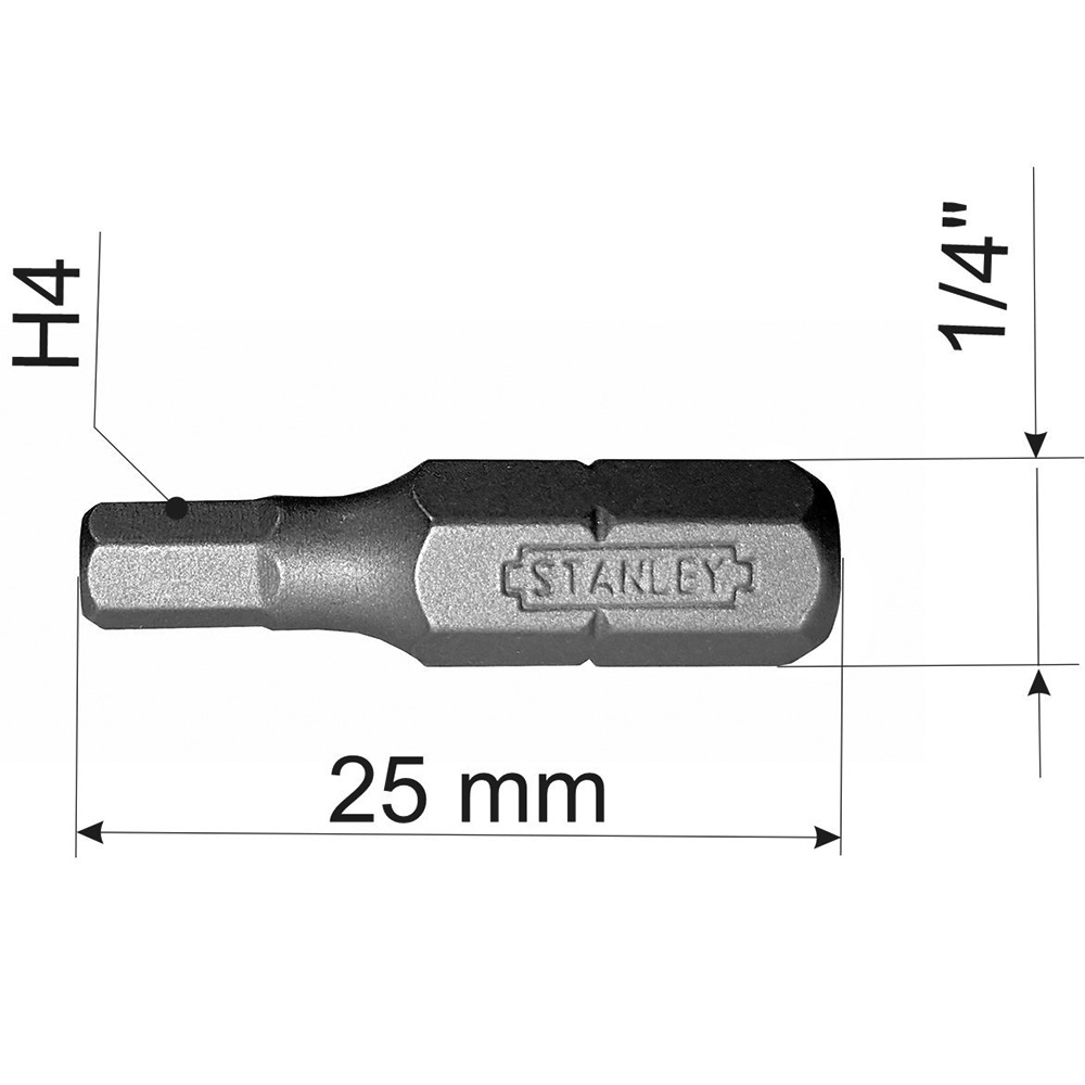 (image for) Bit profil hexagonal, HX4, 25 mm