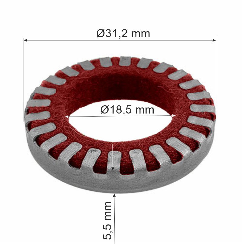 (image for) Garnitura etansare la rotatie, 31,2x18,5x5,5mm, 1600290013