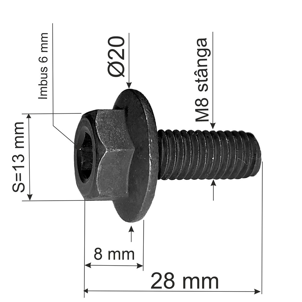 (image for) Bolt filetat M8/Stanga, 1609B00960