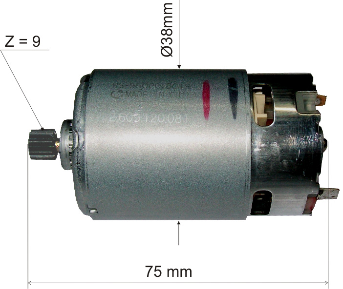 (image for) Motor curent continu 12V, 9 dinti, 2609120083
