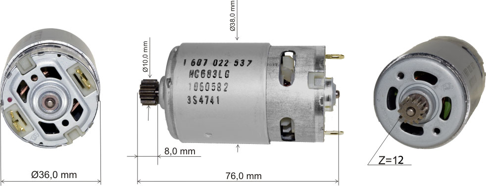 Motor curent continu 14.4V, 2609199378